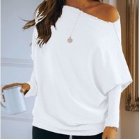 Casual Long-Sleeved Knitted Sweater - Thumbnail 4