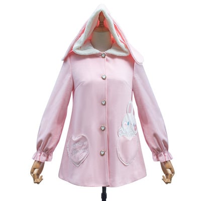 Harajuku cute rabbit women's woolen cloak jacket