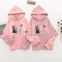 Harajuku Cute Sailor Moon Luna Cat Hoodie - Thumbnail 2