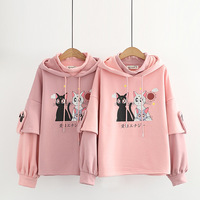 Harajuku Cute Sailor Moon Luna Cat Hoodie - Thumbnail 3