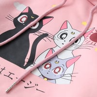 Harajuku Cute Sailor Moon Luna Cat Hoodie - Thumbnail 7