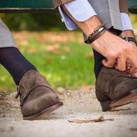 Christmas Hot Sale Chocolate Awesome Wear Double Monk Strap Dress Shoes - Thumbnail 1