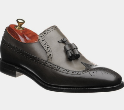 handmade men new gray black custom wrong tip tassels loafer slips on shoes