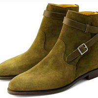 Handmade Brown Jodhpurs Buckle Formal Fashion Discounted Boot - Thumbnail 1