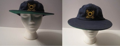 Navy oversized brim sailor influenced snapback hat (unisex)