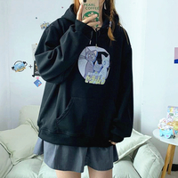 Luna Artemis Cat Printed Hoodie Sweatshirt - Thumbnail 1