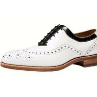 Handmade Men's Two Tone Wing Tip Brogue Lace Up Dress Shoes, Real Leather Shoes - Thumbnail 1