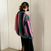 Color Block Stripe Jumper Knit Sweater - Thumbnail 3