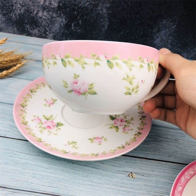 New pastoral style coffee cup and saucer set breakfast cup tea cup afternoon tea