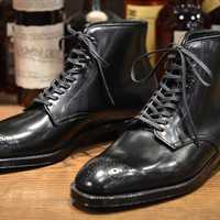 Handmade Black Ankle Brogue Toe Leather Boot,Dress Boot,Men's Boot - Thumbnail 1