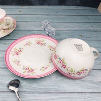 New pastoral style coffee cup and saucer set breakfast cup tea cup afternoon tea - Thumbnail 1