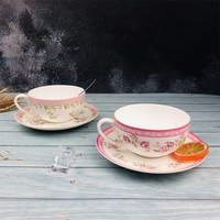 New pastoral style coffee cup and saucer set breakfast cup tea cup afternoon tea - Thumbnail 2