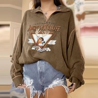 Deer Wildlife Vintage Retro Pullover Sweater - Thumbnail 1