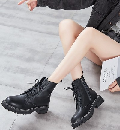 Leather Black Martin Boots