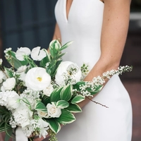 Simple Mermaid Starpless White Soft Satin Wedding Dresses - Thumbnail 2