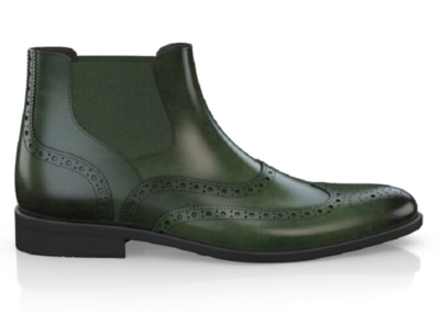 New Handmade Cowhide Leather men chelsea shoes, Winter high ankle shoes for men