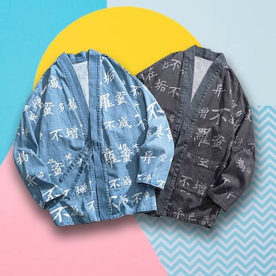 Heart sutra kimono jacket - Thumbnail 4