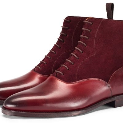 Handmade boot for men, maroon color boot, mens leather boot, ankle boot, dress boot - Thumbnail 3
