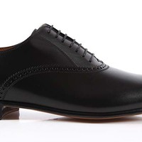 HANDMADE MEN BLACK LACE-UP LEATHER SHOES, MENS BLACK DRESS SHOES, MEN SHOES - Thumbnail 2
