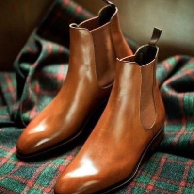 Best chelsea brown christmas leather formal handmade boot