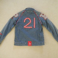 Girls Baby Phat Denim Jacket with Red Details - Thumbnail 1