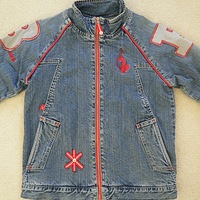Girls Baby Phat Denim Jacket with Red Details - Thumbnail 2