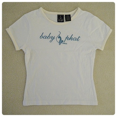 Girls Baby Phat Cream/Light Blue Shirt