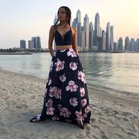 Beautiful Two Piece Black Long Prom/Evening Party Dress with Pockets - Thumbnail 1