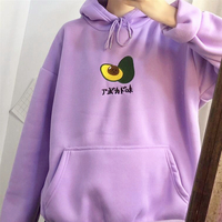 Avocado Embroidery Hoodie Sweatshirt - Thumbnail 3