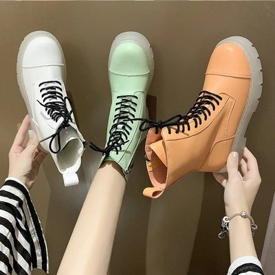 Kawaii lace up platform round toe women's boots - Thumbnail 3