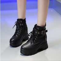 Aumtun Winter Women Platform Ankle Boots - Thumbnail 6