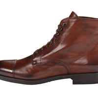 Mens leather boot, Men brown ankle high boot, Men lace up boot - Thumbnail 3