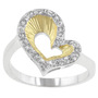 Accented Two-Toned Heart Ring-1