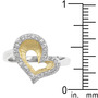 Accented Two-Toned Heart Ring-2