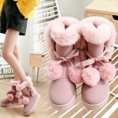 Cute Warm Pom-Pom Snowboots