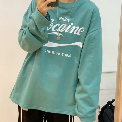 Enjoy printed long sleeve sweatshirt