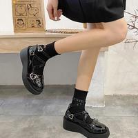 Heart Buckle Platform Shoes - Thumbnail 1