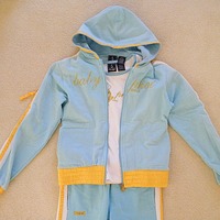 Girls Baby Phat Aqua/Gold Jacket - Thumbnail 3