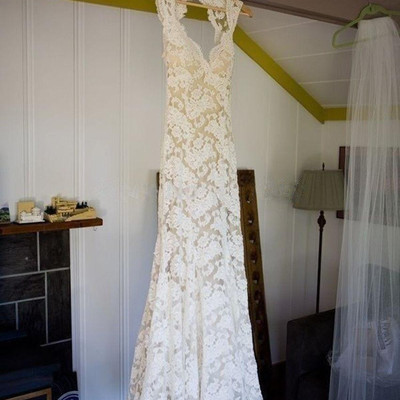 Sp1373,discount fashion sexy mermaid open back high quality french lace wedding dress