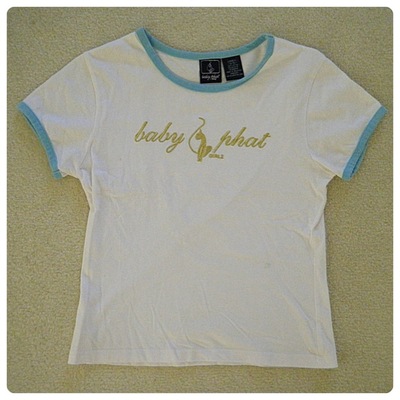 Girls baby phat aqua/gold shirt