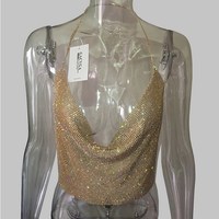 Crystal Gold and Silver Cropped Top - Thumbnail 2