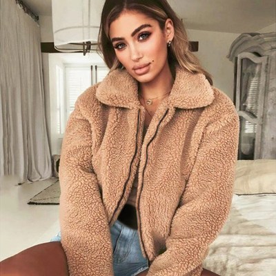 Faux fur teddy jacket overcoat