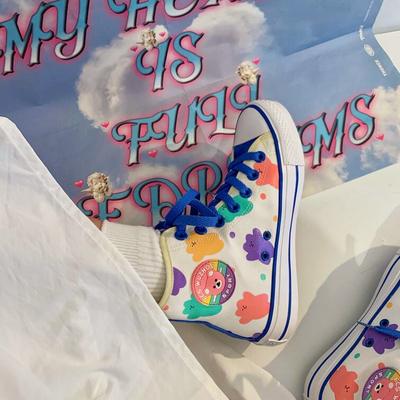 Colorful Bear Canvas Shoes