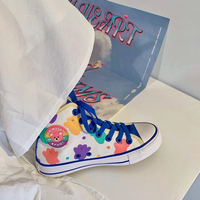 Colorful Bear Canvas Shoes - Thumbnail 1
