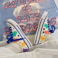 Colorful Bear Canvas Shoes - Thumbnail 8