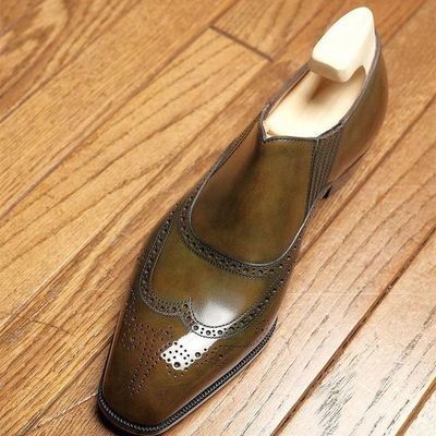 Christmas best rust brown loafer wingtip brogue leather men's shoes