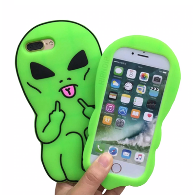 Neon alien iphone case