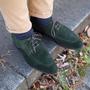 Handmade Green Round Toe Lace Up Suede Shoes For Men Wear Dress Shoes-1
