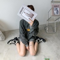 Vintage Style Leather Cow Pattern Ankle Boots - Thumbnail 3