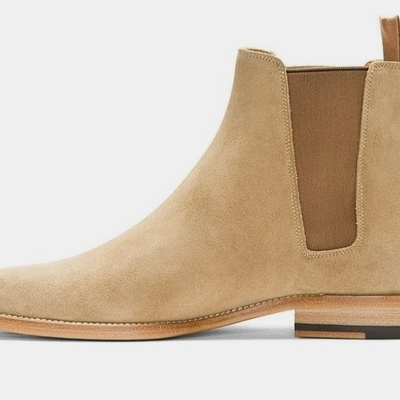 Best decent beige christmas chelsea handmade suede formal wear adult shoes